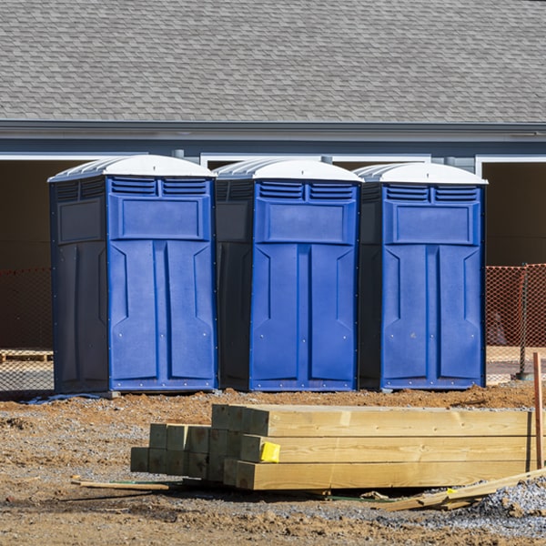 how often are the porta potties cleaned and serviced during a rental period in Vanderpool Texas